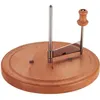 Image de Rabot girolle à fromage - KELA - Luxus - Hêtre et inox - 16cm de hauteur - 22cm de diamètre