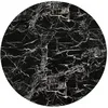 Image de Table - Kare Design - Schickeria - Effet marbre noir - Diamètre 110cm