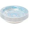 Image de Assiettes creuses Swirl 21cm bleues set de 4 Kare Design