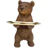 Image de Statuette - KARE - Ourson Majordome - Plateau Amovible - 35 cm - Design Contemporain