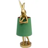Image de Lampe Animal lapin 68cm dorée et verte Kare Design
