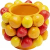 Image de Vase décoratif 20 cm - Motif fruits (oranges citrons fraises) jaune - Kare Design