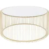 Image de Table basse ronde Wire 80cm laiton Kare Design