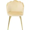Image de Chaise Princess velours beige et dorée Kare Design