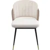 Image de Chaise Hojas velours beige et taupe Kare Design