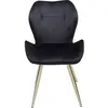 Image de Chaise Viva velours noir et or Kare Design