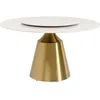 Image de Table Lucia 135cm blanche et dorée Kare Design