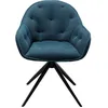Image de Chaise avec accoudoirs pivotante Carlito Mesh bleue Kare Design