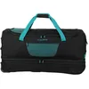 Image de travelite Sac de voyage noir pétrole pour femme et homme - Basics Wheeled Duffle Expandable L Black / Petrol 307621