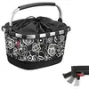 Image de Panier de Courses - KlickFix - Carrybag GT - Fleur Noir - 24 L - Unisexe Adulte