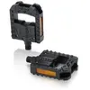 Image de Paire de pédales pliables pour vélo XLC PD-F01 - Noir avec catadioptre de sécurité