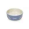 Image de Gamelle céramique Nobby 135 cm pour chat - inscription cat bleu clair/beige