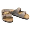 Image de Sandales Homme - BIRKENSTOCK - Arizona - Couleur Taupe - Dessus en Cuir - Boucle de Serrage