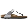 Image de Sandale - BIRKENSTOCK GIZEH BF - Gris Métallisé - Bio - Casual