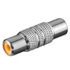 Image de Raccord en I audio-vidéo Rca femelle-femelle - Chrome - Connecteur RCA femelle - Câble vidéo - 2 m