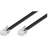 Image de Câble de téléphone - Wentronic - RJ12 6 broches - 3m noir