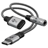 Image de Goobay Câble USB-C vers USB-C + Jack 3.5 mm (M/F) - 15 cm