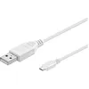 Image de Câble USB 2.0 - Blanc - 1.8 m - A mâle vers micro USB mâle - Connecte PC et appareils mobiles