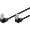 Image de Câble réseau CAT 5e - goobay - Connecteur à 90° moulé - 50 cm - Noir