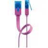 Image de Cordon de raccordement CAT 6a - GOOBAY - 50 cm - Magenta - Moulé plat serre-câble