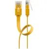 Image de Cordon de raccordement RJ-45 (M) pour RJ-45 (M) 1 m UTP CAT 6 moulé plat jaune - goobay