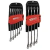 Image de Jeu de 10 clés mixtes métriques - KS TOOLS - 922.0050 - Sur support - 8 à 19 mm - Angle de fourche et oeil incliné à 15°