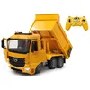 Image de Camion à benne télécommandé Mercedes-Benz Arocs 1:20 - JAMARA - Jaune - LED - 4 roues motrices