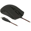 Image de Souris optique filaire Delock pour droitiers et gauchers - Noir et rouge - 4 boutons programmables - 4800 dpi
