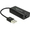 Image de Adaptateur réseau USB 2.0 DELOCK - LAN 10-100 Mb-s - Fonction duplex intégral - Auto-uplink
