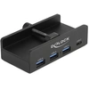 Image de DeLock USB 3.0 Hub externe 3 ports USB-A + 1 port USB-C avec vis de verrouillage