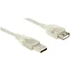 Image de Rallonge de câble USB - DELOCK - USB 2.0 - 1m - Double blindage - Noyau en ferrite