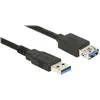 Image de Câble USB 3.0 - DeLOCK - Rallonge 3 m - Noir - Type A (M) vers Type A (F) - Extension USB