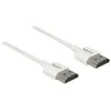 Image de Câble HDMI avec Ethernet DeLOCK - Blanc - 25 cm - Triple blindage - Support 4K