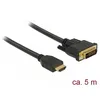 Image de Câble vidéo vis moletées - DELOCK - 85656 - Bidirectionnel - 5 m - HDMI Type A (Standard) vers DVI