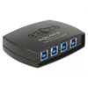 Image de DeLock Commutateur 4 PC vers 1 périphérique USB 3.0 avec 4 entrées USB-B / 1 sortie USB-A