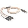 Image de DeLock USB-A RGB vers USB-C/microUSB/Lightning 2.0 - 1.2 m