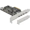 Image de Carte PCI Express - DELOCK - 4 Ports USB Type-C + 1 USB Type-A - USB 3.2 Gen 2 - Noir