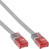 Image de Câble patch réseau RJ45 plat InLine® U/UTP Cat.6 gris 15m