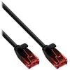 Image de InLine Slim Cordon de raccordement RJ-45 (M) pour RJ-45 (M) 50 cm UTP CAT 6 moulé rond sans crochet noir