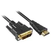 Image de Câble vidéo - Sharkoon - HDMI vers DVI-D - 3m - Noir - Connecteurs mâles