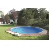 Image de Piscine enterrée en acier - Diamètre 5m x Hauteur 150m - Couleur bleu - Kit complet de construction