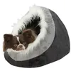 Image de Abri pour chat - Trixie - Minou - Dimensions 35x26x41 cm - Gris foncé/gris clair - Intérieur