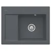Image de Evier 1 bac VILLEROY ET BOCH Subway 45 Compact 65 x 51 cm egouttoir a gauche Graphite CeramicPlus avec vidage manuel