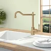 Image de Robinet cuisine - Villeroy & Boch - Avia 2.0 - Inox doré mat - Bec pivotant 360° - Économie deau