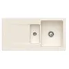 Image de Evier 1 bac 1/2 VILLEROY ET BOCH Siluet 60 R Crème CeramicPlus avec vidage manuel