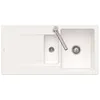 Image de Evier 1 bac 1/2 VILLEROY ET BOCH Siluet 60 R Blanc CeramicPlus avec vidage manuel