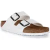 Image de Sandale Birkenstock Arizona Birko Flor Blanc - Mixte - Boucle de serrage - Plat