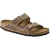 Image de Sandales en cuir Birkenstock Arizona Soft Footbed - Marron - Bride - Mixte