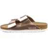 Image de Sandales plates Birkenstock Arizona Cooper Femme - BIRKENSTOCK - Cuir - Jaune - Rose
