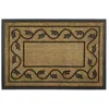Image de Relaxdays Paillasson rectangulaire en caoutchouc et fibres de coco décoratif H x L x P : 2 x 90 x 60 cm nature